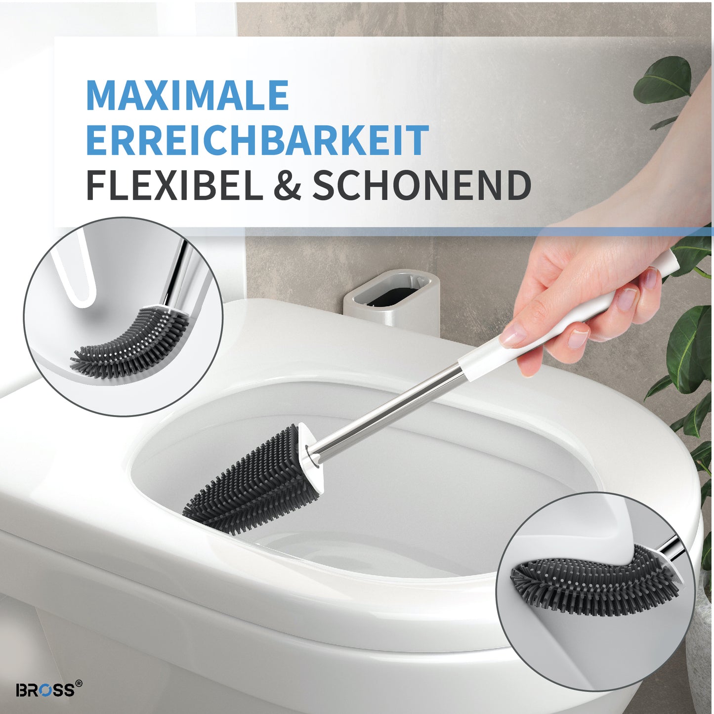 Klobürste Silikon BROSS® Premium
