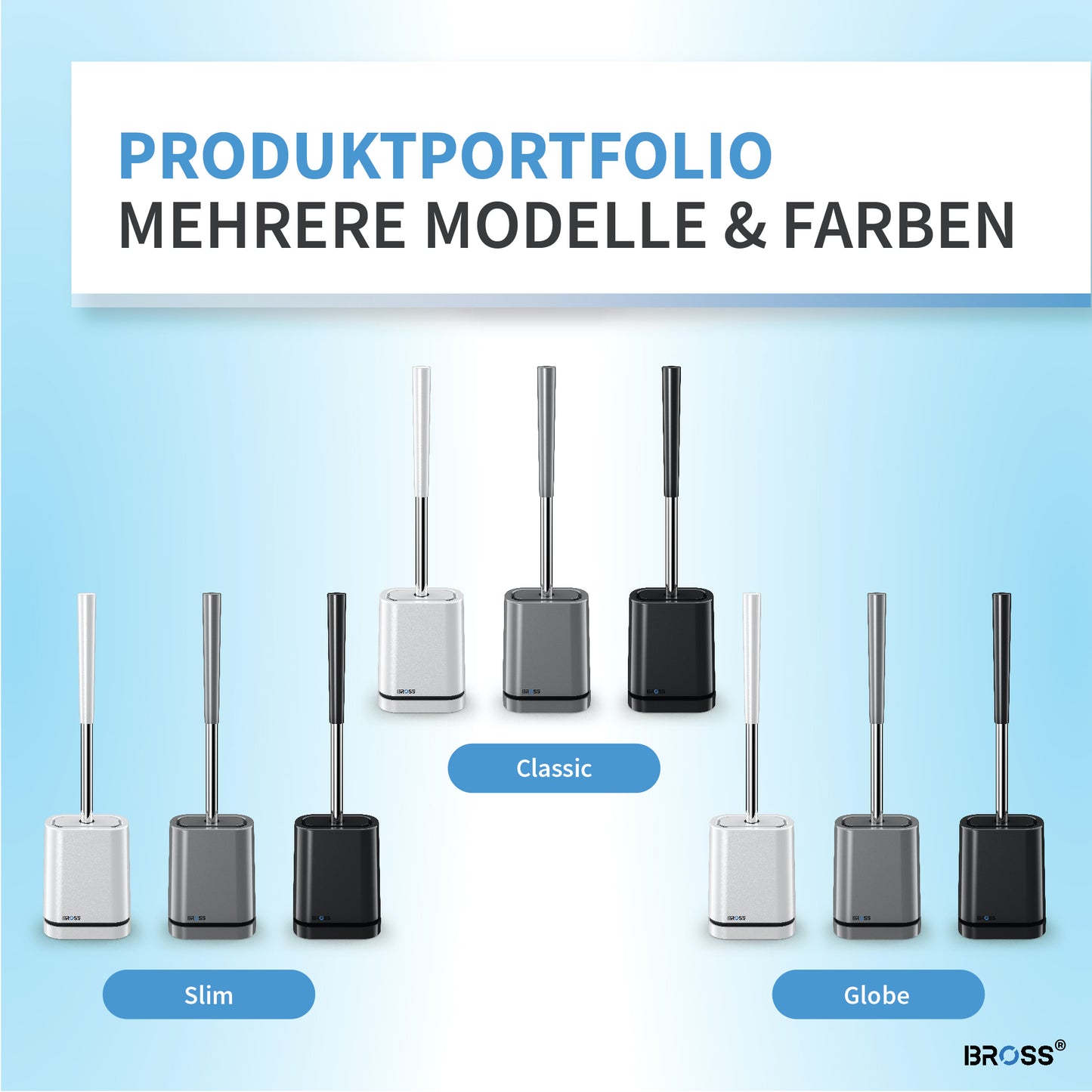 Klobürste Silikon BROSS® Premium